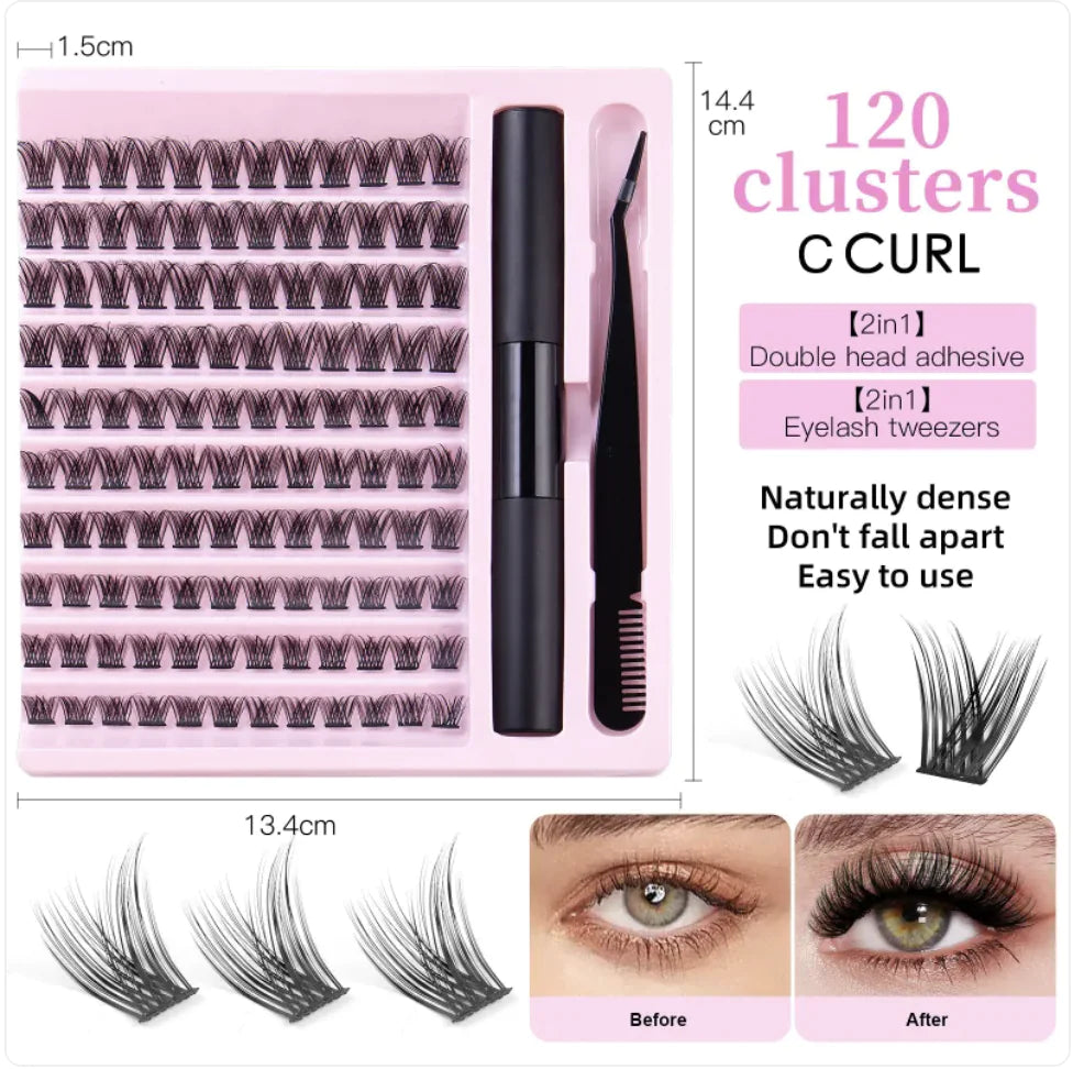 Natural Single Cluster Lash Set – Mega Volume Pack